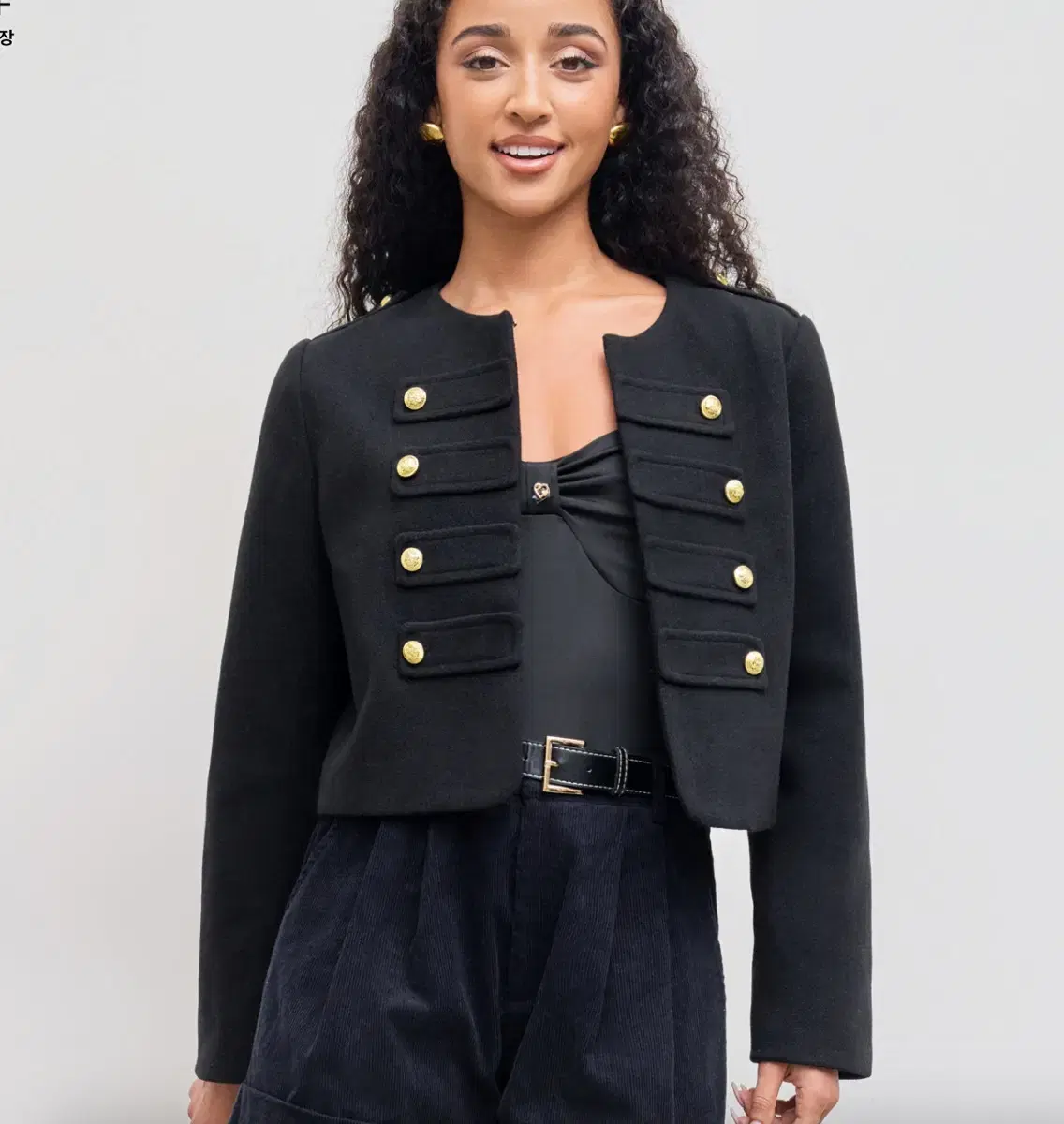 (New product) Shop Cider Tweed Jacket TWEED COLLARLESS SOLID