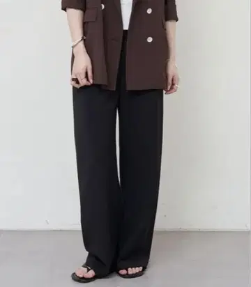 더블 크로스 와이드 팬츠 블랙 38