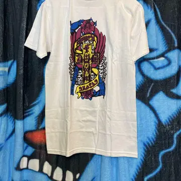 US 모델 컬러풀 십자가 디자인 티셔츠 DOG TOWN S 사이즈