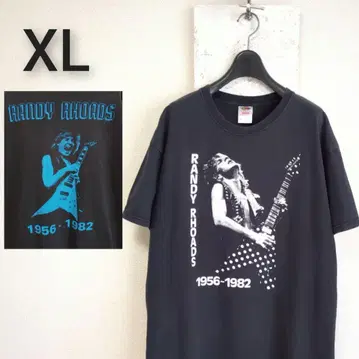 구제 의류 오지 오스본 랜디 로즈 티셔츠 블랙 양면 프린트 XL