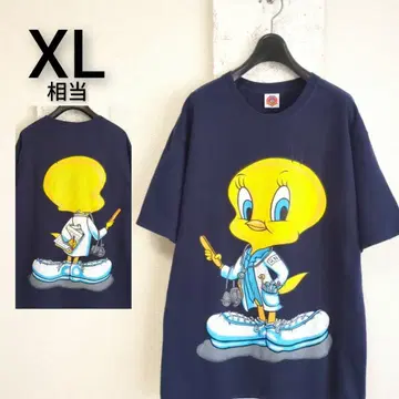 구제 의류 TWEETY LOONEY TUNES 티셔츠 네이비 XL