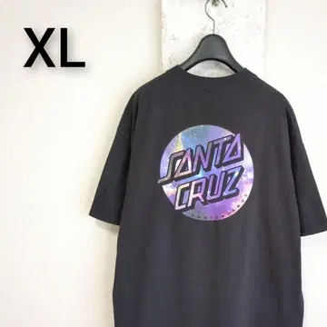 구제 의류 SANTACRUZ 산타크루즈 티셔츠 블랙 로고 프린트 XL