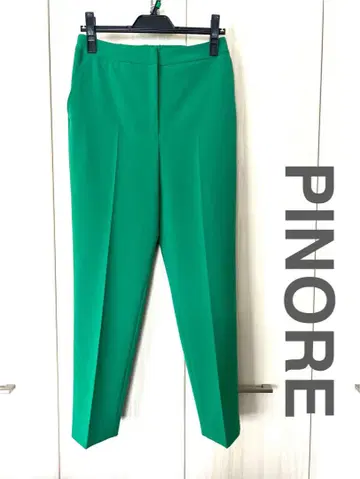 PINORE 그린 센터 프레스 팬츠