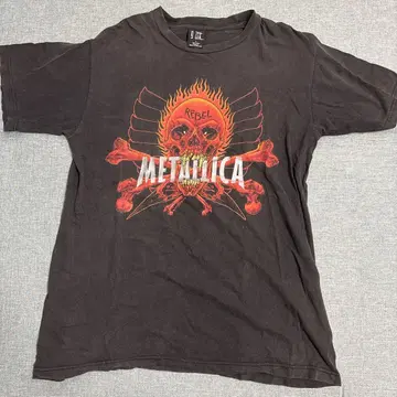 METALLICA 스컬 디자인 밴딩 티셔츠 음양