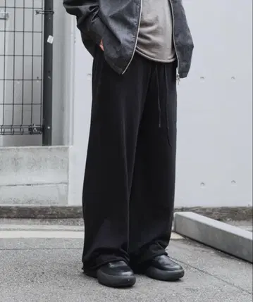 FINE TERRY EASY WIDE TROUSERS