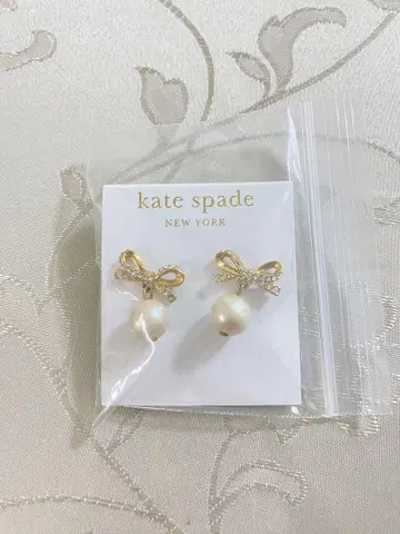 kate spade 리본 펄 귀걸이