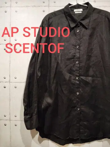 AP STUDIO SCENTOF 블랙 긴팔 셔츠 린넨 셔츠 프리