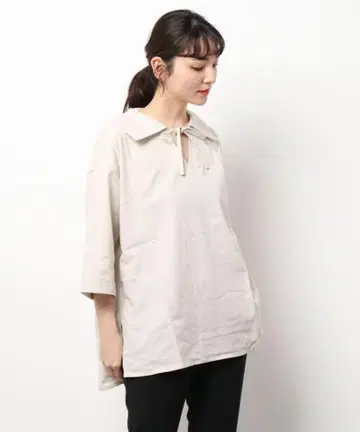 사만사 모스모스 블루 세일러 카라 블라우스