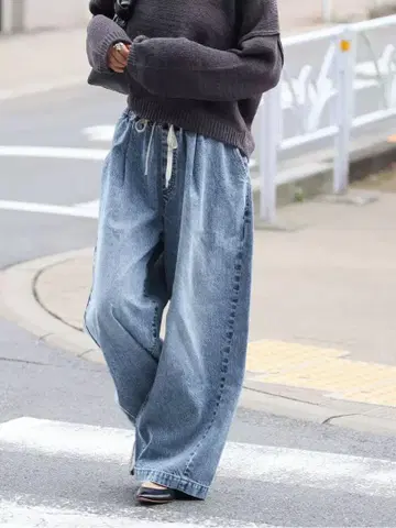 JOURNAL STANDARD 이지 데님 와이드 팬츠 38