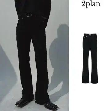 2plan Dews 블랙 부츠컷 데님 M 사이즈