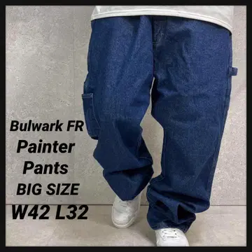 Bulwark FR 페인터 팬츠 블루 데님 청바지 W42 L32