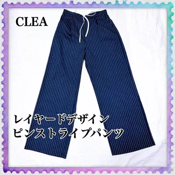 CLEA 레이어드 디자인 핀스트라이프 팬츠