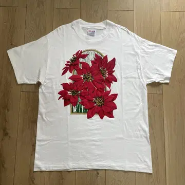 90s Hanes 플라워 티셔츠 USA제 싱글 스티치 빈티지