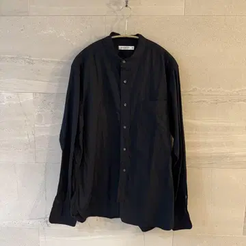 Scye FINX 코튼 옥스퍼드 셔츠 블랙