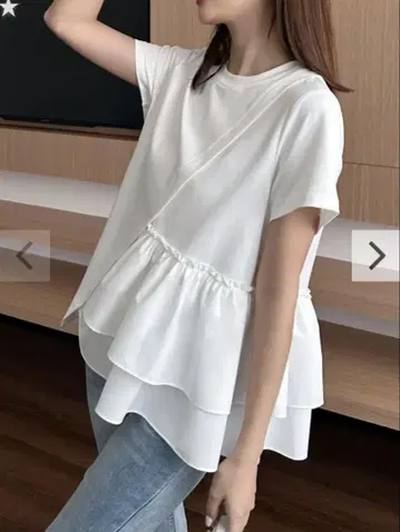 벌스데이 바쉬 ASYMMETRY DOUBLE FRILL TOPS