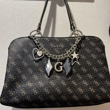 GUESS 체인 백 여성용 백 레오파드 무늬 레오파드