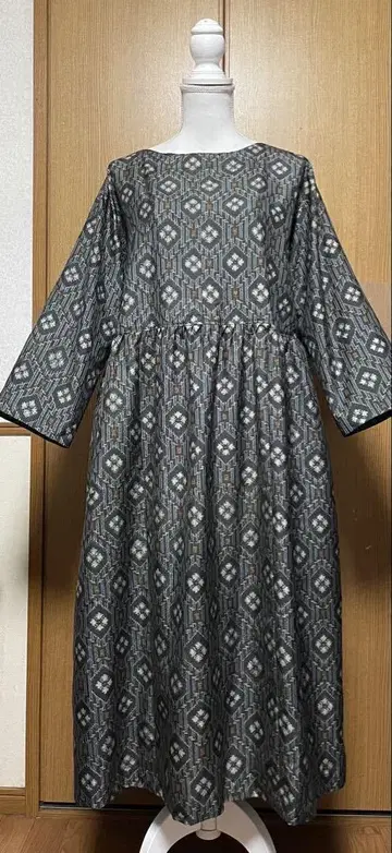 기모노 리메이크 무라야마 오시마의 허리 개더 원피스
