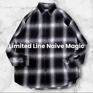 Limited Line 옴브레 체크 섀도우 체크 플란넬 셔츠 블랙