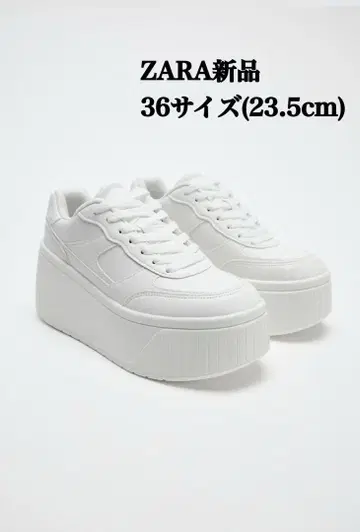 완판템 ZARA 플랫 폼 스니커즈 36(23.5cm) 택 포함 새상품