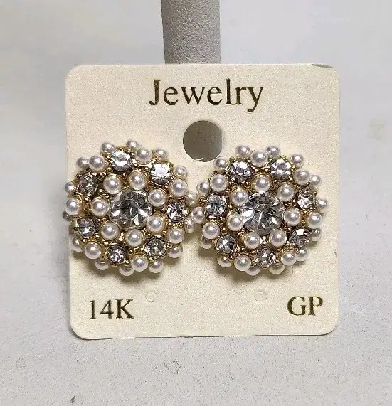 14kg Gold Plated Cubic Pearl Earrings