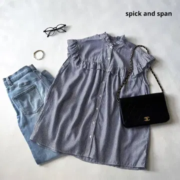 b694 스픽 앤 스팬 세탁 가능한 슬리브리스 프리 블라우스