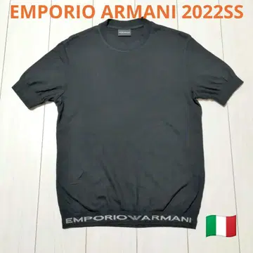 [새상품급] EMPORIO ARMANI 2022 SS 로고 반팔 니트