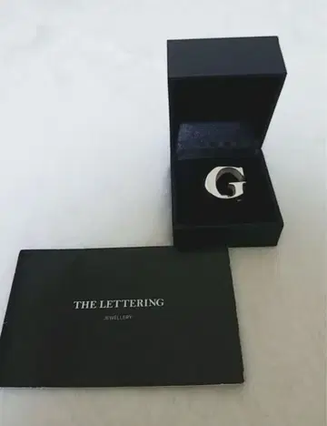 THE LETTERING 실버 반지 G