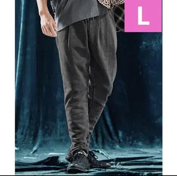 앙게 네임 Pigment dye tight fit 스웨트 팬츠 L