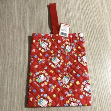 Sanrio 산리오 키티 키티 퀼팅 실내화 가방 레트로