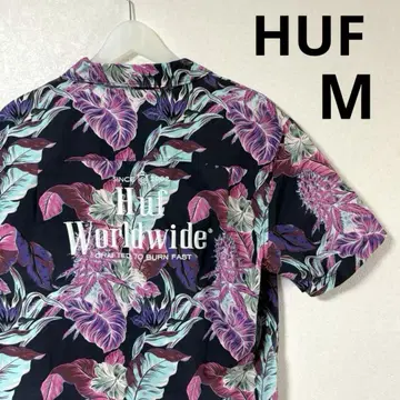HUF PARAISO RESORT 버튼 셔츠 알로하 셔츠 올 패턴 M