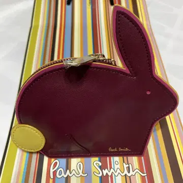 미사용 폴스미스 Paul Smith 코인 케이스 소품함 토끼 가죽