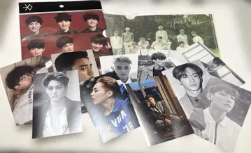exo 굿즈 묶음 판매 세트 엽서 클리어 파일