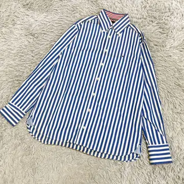 TOMMY HILFIGER 타미힐피거 스트라이프 BD 셔츠 자수 로고