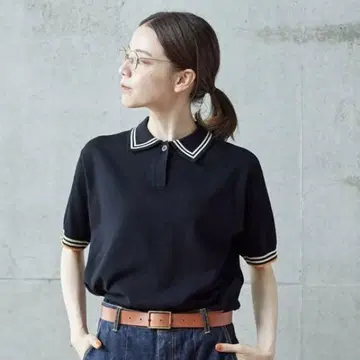PAR ICI 강렬한 천축 12GG 라인 피케 셔츠 CHILD WOMAN