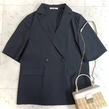 컨디션 최상 뷰티 앤 유스 하프 슬리브 자켓 세탁 가능 다크 그레이