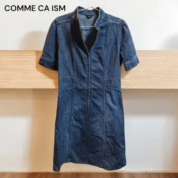 COMME CA ISM 다크 블루 데님 원피스