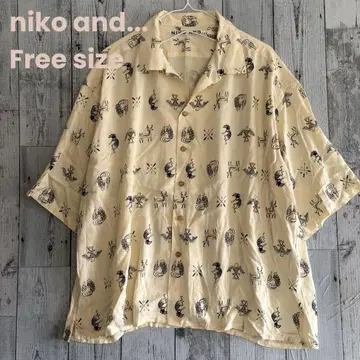 niko and... 니코 앤드 셔츠 블라우스 반팔 올 패턴 상의