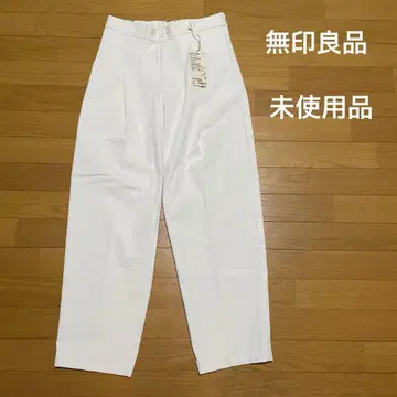 MUJI 무인양품 발수 스트레치 턱 와이드 팬츠 M