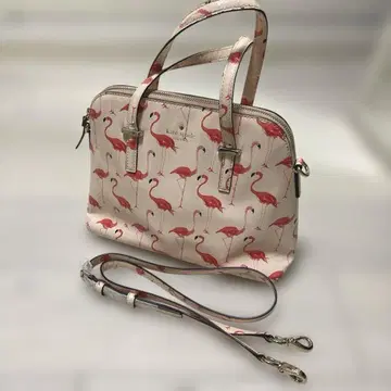 kate spade 플라밍고 패턴 핸드백