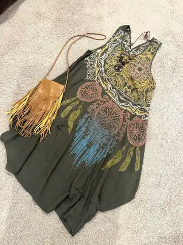 차이하네, 드림 캐처 변형 롱 원피스, 티티카카, 에스닉