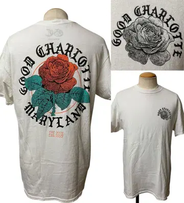 GOOD CHARLOTTE 밴딩 티셔츠 화이트 L 상당 xpv