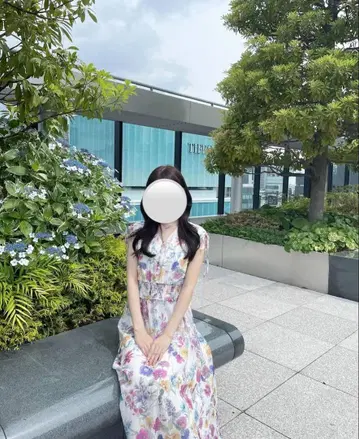 최저가! 토코 플라워 프린트 허리 셔링 원피스 핑크
