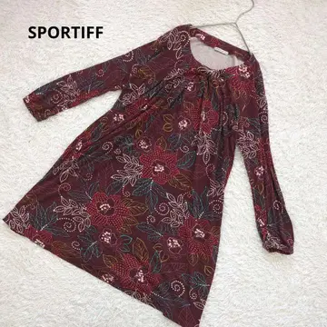 SPORTIFF 스포티프 티셔츠 원피스 M 사이즈 꽃무늬 긴팔
