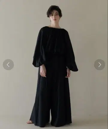 etre tokyo 코튼 린넨 볼륨 팬츠