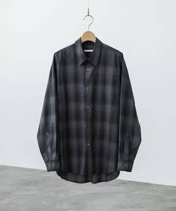 WYM 옴브레 체크 루즈 셔츠