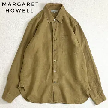 MARGARET HOWELL 마가렛호웰 린넨 셔츠 S 카키