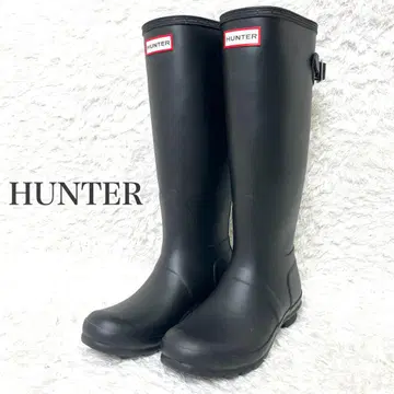 미사용급 HUNTER 헌터 레인부츠 장화 블랙 US38