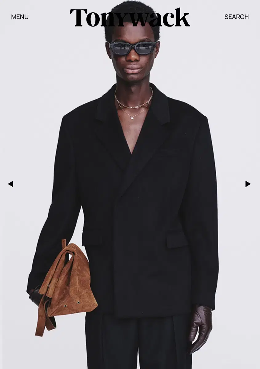 Tonywack Cashmere Button Tailored Blazer (Black) M size
