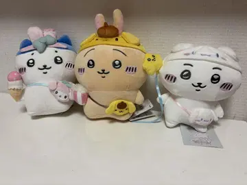 치이카와 산리오 콜라보 3체 세트 마이멜로디 시나몬롤 폼폼푸딩