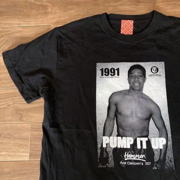 PUMP IT UP 킹 오 블록 티셔츠 1991 Hummer